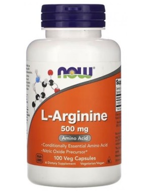 Arginina 500mg 100 CAPS NOW Foods