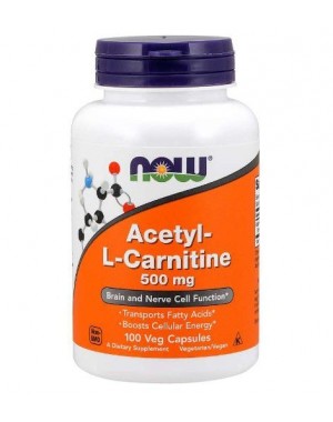 Acetyl L Carnitine 500mg 100 veg capsules NOW Foods