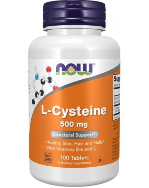 L Cysteine 500mg 100 Tablets NOW Foods