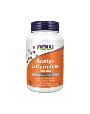 Acetyl L Carnitine 750mg 90 tablets NOW Foods