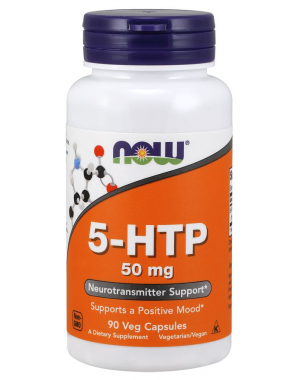 5 HTP 50 mg 90 Veg Capsules NOW Foods