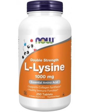 L Lysine Double Strength 1000 mg 250 Tablets NOW Foods