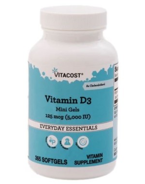 Vitamina D3 5000IU 365 minisoftgels VITACOST