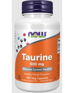 Taurina 500mg 100 capsules NOW Foods