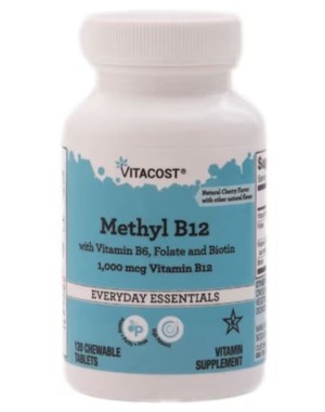 Methyl B12 Melts 1000mcg 120tablets sabor cereja VITACOST