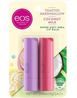 Super Soft Shea Lip Balm  Toasted Marshmallow & Coconut Milk  EOS