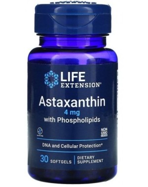 Astaxantina com Phospholipidios 4mg 30 softgels LIFE Extension