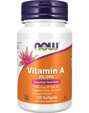 Vitamin A 25,000  100 Softgels  NOW