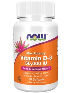 Vitamin D3 50.000 IU 50 Softgels NOW