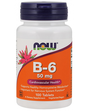 Vitamin B6 50 mg 100 Tablets NOW Foods