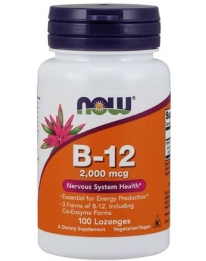 Vitamina B12 2000mcg 100 lozenges NOW Foods