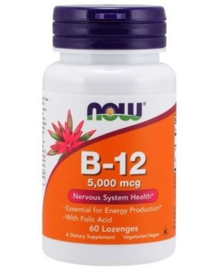 Vitamina B12 5000mcg 60 lozenges NOW Foods