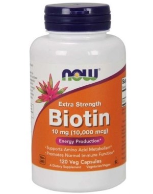 Biotin 10000 mcg 120 Vegcaps NOW Foods