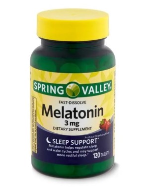 Melatonina 3mg FD 120 tablets morango SPRING Valley 