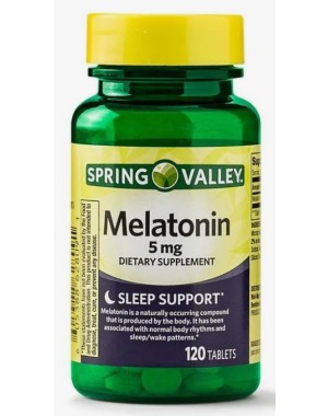 Melatonina 5mg FD 120 tablets morango SPRING  valley 