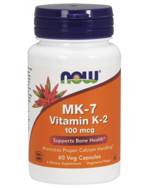 MK 7 Vitamina K-2 100 mcg 60 Veg Capsules NOW Foods