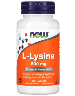 LYSINE 500mg 100 TABS Now foods
