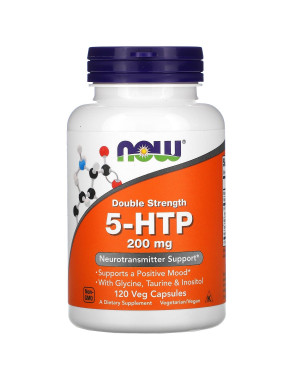 5-HTP, 200 mg, Double Strength 120 Veg Capsules Now foods
