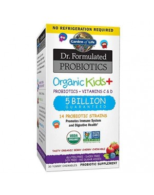 Probiotics Organic Kids Dr. Formulated 30 yummy chewables GARDEN OF LIFE