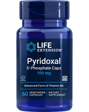 Pyridoxal 5'-Phosphate Caps, 100 mg, 60 Vegetarian Capsules Life Extension