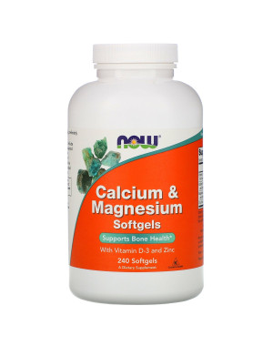 Calcium  Magnesium, 240 Softgels Now foods
