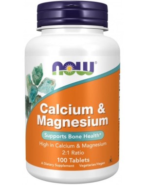 Calcium Magnesium 100 Tablets NOW Foods