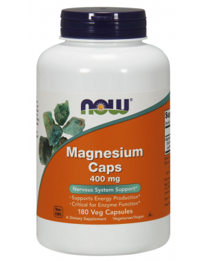 Magnesio Caps 400 mg 180 veg Capsules NOW Foods