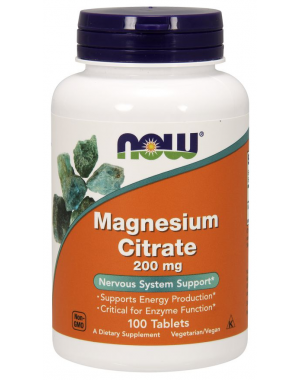 Magnesio Citrate 200 mg 100 Tablets NOW Foods
