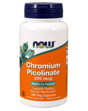 Picolinato de Cromo 200 mcg 100 Veg Capsules NOW Foods