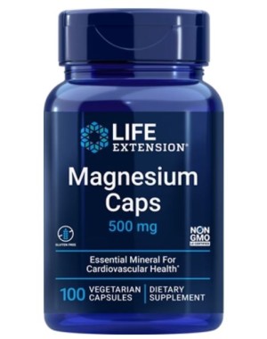 Magnésio Caps 500mg 100 veg caps LIFE Extension