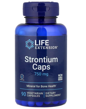 Strontium Caps 750 mg, 90 vegetarian capsules Life Extension