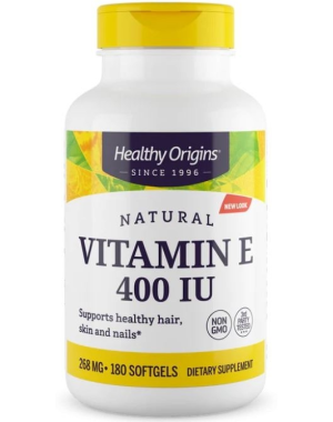 Vitamin E 400 IU 180 softgels Healthy Origins