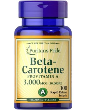 Beta Carotene 10000 IU 100 softgels PURITANS Pride