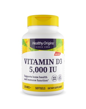 VITAMINA DЗ  5,000 IU (LANOLIN) 30 softgel HEALTHY ORIGINS