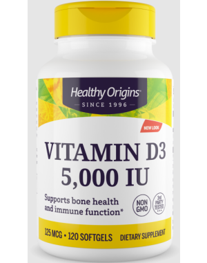 Vitamina D3 5.000IU 120 softgels HEALTHY Origins