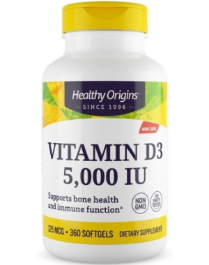 Vitamina D3 5000iu 360 softgels HEALTHY Origins