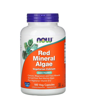 Red Mineral Algae, 180 Veg Capsules Now foods