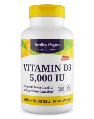 Vitamina D3 5.000 360s Healthy Origins c/ Mct Oil