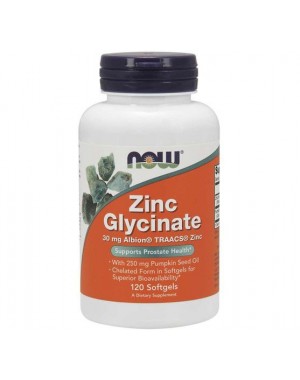 Zinc Glycinate 120 Softgels NOW Foods