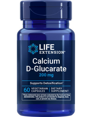 Life Extension, Calcium D-Glucarate, 200 mg, 60 Vegetarian Capsules