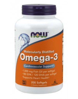 Omega 3 1000mg 200 Softgels NOW Foods