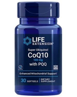 Super Ubiquinol CoQ10 com BioPQQ 100mg 30 caps LIFE Extension