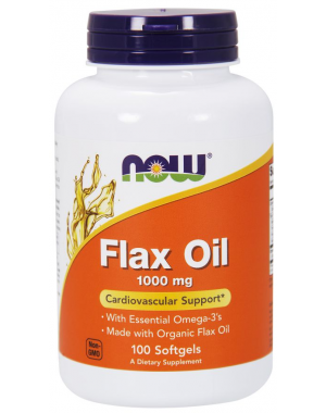 Flax Oil 1000 mg 100 Softgels NOW foods