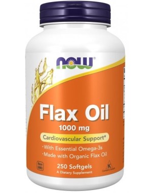 Flax Oil 1000 mg 250 Softgels NOW Foods