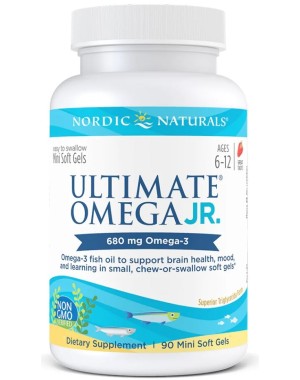 Ultimate Omega Junior 90 softgels Sabor Morango NORDIC Naturals
