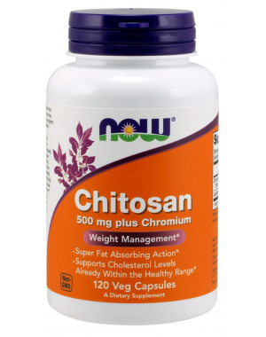 Chitosan 500 mg plus Chromium 120 Veg Capsules NOW Foods