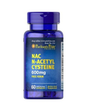 NAC 600 mg  N-Acetyl Cysteine 60 capsules PURITANS Pride