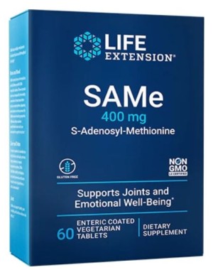 SAMe S-Adenosyl-Methionine 400 mg 60 enteric coated tablets LIFE Extension