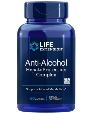 Anti Alcohol HepatoProtection Complex 60 veg Capsules LIFE Extension