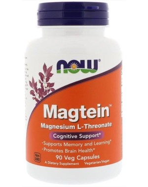 Magtein Magnesio L Threonate 90 Veg Capsules NOW Foods